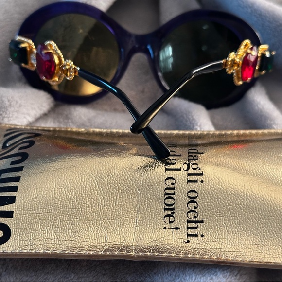 Moschino by Persol-Vintage M253 BLUE JEWELED SUNGLASSES main image 5